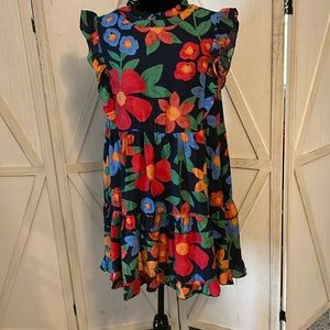 Dress brand is Jodifl brand and is beautiful floral, size Large